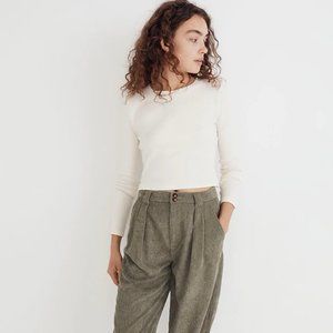 Madewell Corduroy High-Rise Tapered Pants (Size 14)
